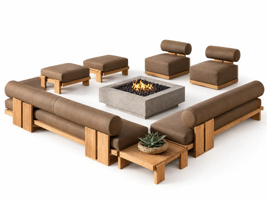 TerraFirme Ember Lounge & Firepit Set — Studio Shot