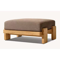 Outdoor Lounge Set Designed for Premium Gatherings, Solid Teak Frames, Concrete Firepit, Modular Layout